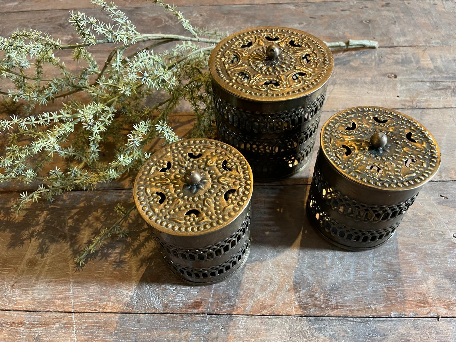 Leuke bakjes antiek brons -2 maten