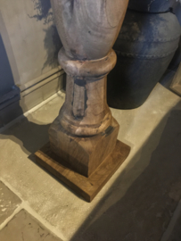 Mooie massief houten vierkante vloerlamp bruin hout XL