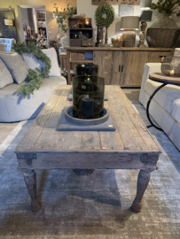 Stoere salontafel oud hout uniek item