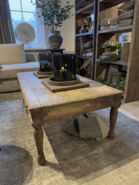 Stoere salontafel oud hout uniek item
