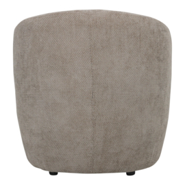 Leuke ronde fauteuil taupe "Isa"