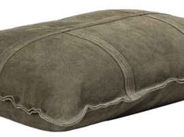 Stoer    kussen suede olijfgroen 60x40 -PTMD-