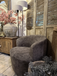 Leuke ronde fauteuil bruin "Isa"