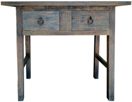 Stoere sidetable "Reno" grey met  2 lades