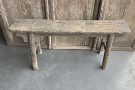 Stoer robuust chinees bankje oud hout nr.5