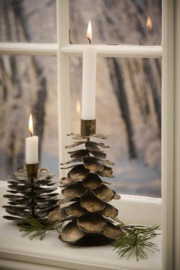 Mooie koperen metalen kerstbomen