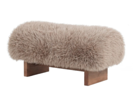 Bankje Teddy van PTMD taupe - 90 cm