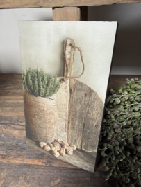 Leuk houten decobordje