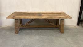 Prachtige unieke eiken A poot tafel 260 cm