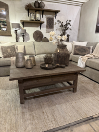 Stoere salontafel van oud hout "Jens" - 2 maten