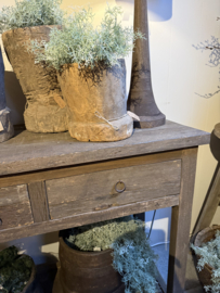 Stoere  sidetable van oud  hout met 2 lades "Jens"