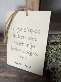 Leuk houten baby decobordje