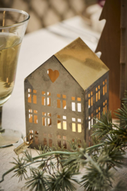 Leuke metalen huisjes - set van 3 stuks