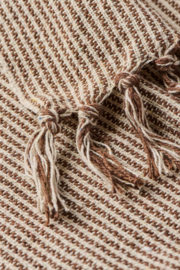 Stoer plaid bruin beige streep