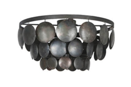 Stoere zwarte plafonniere  zwarte schijven- 40 cm