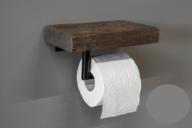 toiletrol houder enkel oud hout