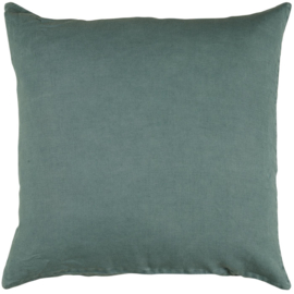 Mooi linnen kussen sparrenblauw 50x50