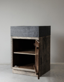 Keukenelement 015. Kast met smalle spoelbak