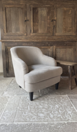 Mooie landelijke ronde fauteuil "Lauren"