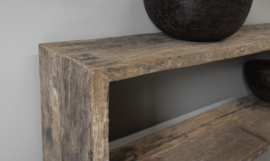 Stoere sidetable "Levv" oud hout - 2 maten