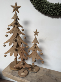 Stoere kerstboom roestbruin - 3 maten