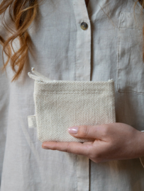 Leuke make-up tas van naturel katoen