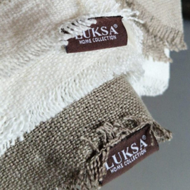 Mooi linnen plaid Sana taupe van Luksa Home