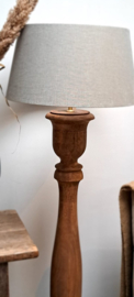 Mooie grote houten ronde vloerlamp XL