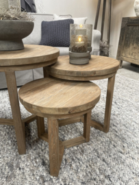Leuke ronde salontafelset van 3 stuks "Jack"