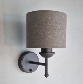 Mooie wandlamp Harry Rough brown van Luksa Home