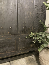 Stoere kast "Reno" 2-deurs old black