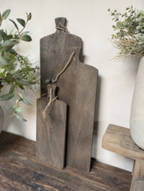 Stoere houten vergrijsde broodplank 50 cm