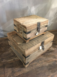 Kistje oud hout -2 maten