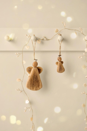 Leuke houten engel om op te hangen - 2 maten