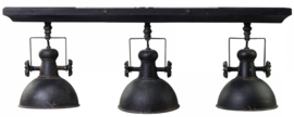 Stoere zwarte plafondlamp / wandlamp zwart