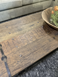 Stoere salontafel  "Reno" op stalen frame