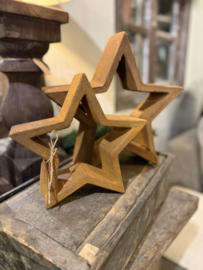 Stoere kerstster roest metaal groot