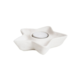 Leuke waxinehouder ster beige