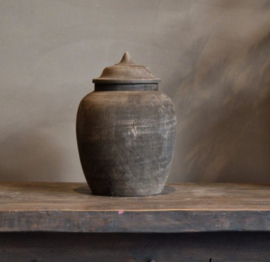 Houten pot met deksel - Liana