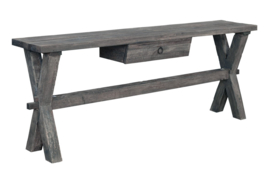 Stoere  sidetable van oud  hout cross "Jens"`- 2 maten