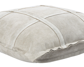 Stoer    kussen suede taupe 45x45 -PTMD-