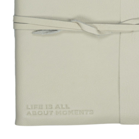 Mooi leren notitieboekje beige