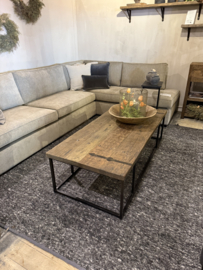 Stoere salontafel  "Reno" op stalen frame