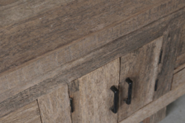 Stoer tvmeubel "Levv"  van oud robuust hout 220 cm