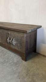 Stoer tvmeubel "Jens"  van oud robuust hout 180 cm
