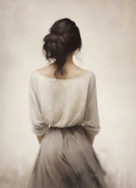 Schilderij de Dame- 60x80 cm