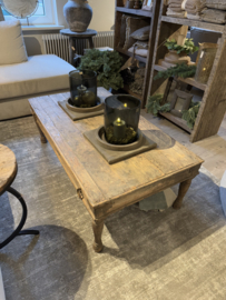 Stoere salontafel oud hout uniek item