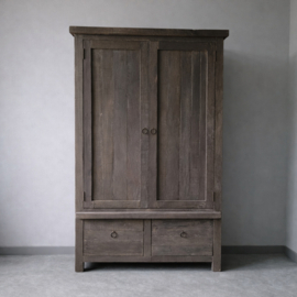 Stoere dichte robuuste kast oud hout "Jens"