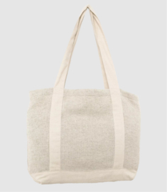 Mooie grote stoffen tas beige