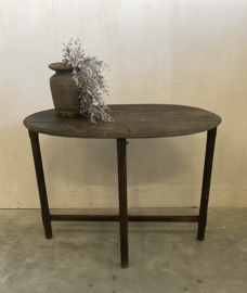 Mooie unieke ronde bijzettafel klaptafel